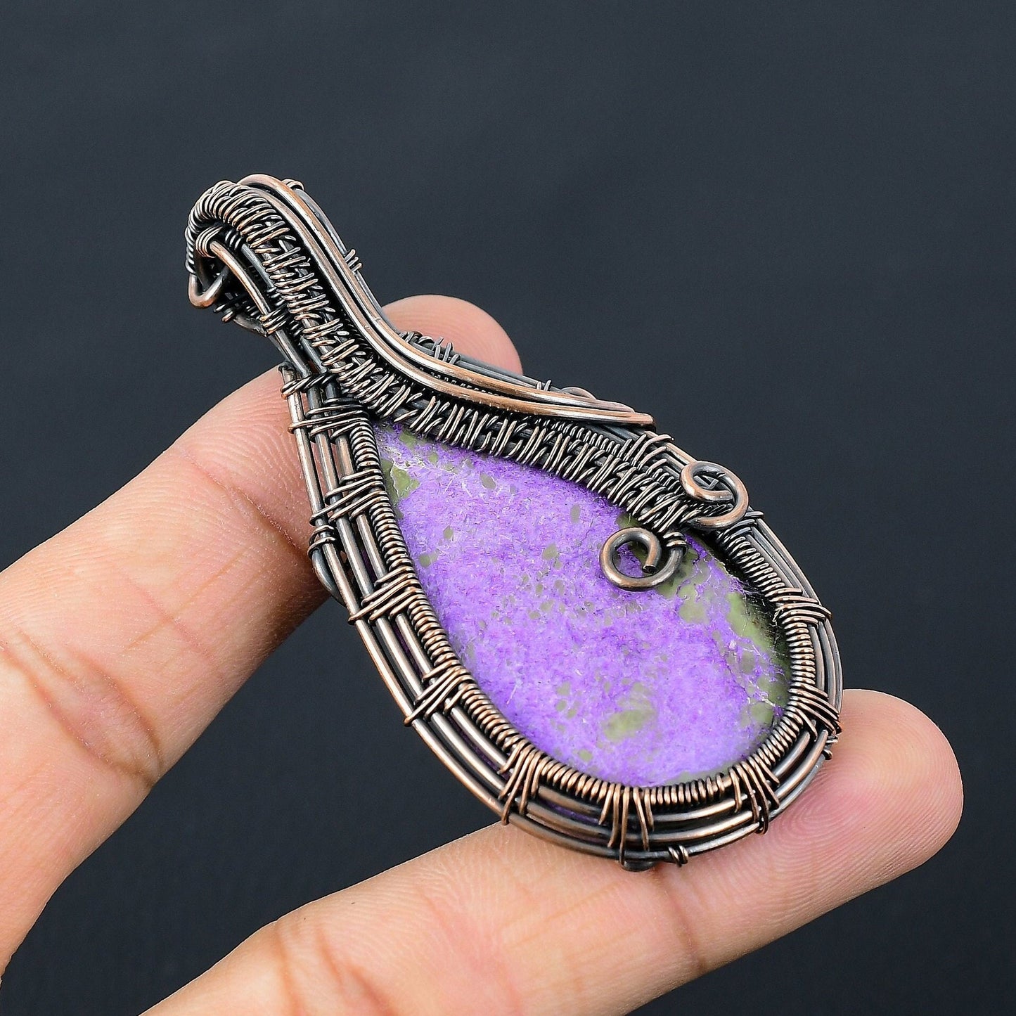 Purple Purpurite Gemstone Pendant
