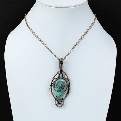 Blue-Green Amazonite Gemstone Pendant