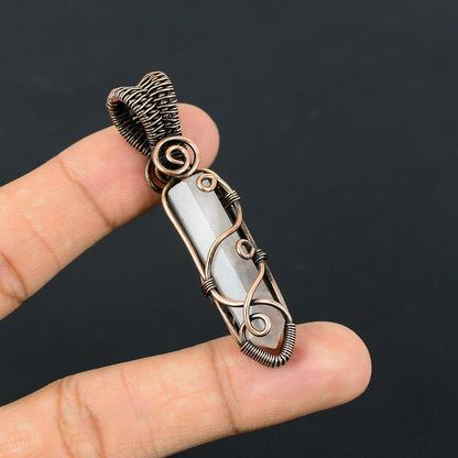 Pink Rose Quartz Gemstone Pendant