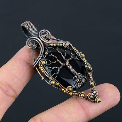 Black Onyx Gemstone Pendant