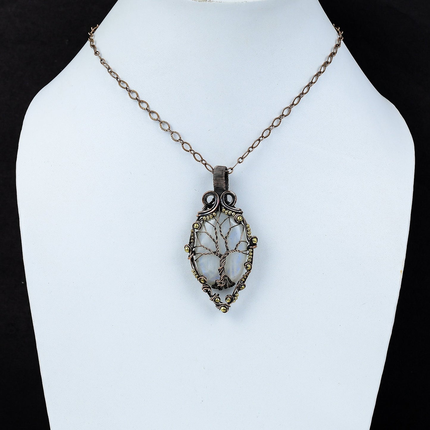 Copper Moonstone Gemstone Pendant
