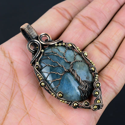 Blue Aquamarine Gemstone Pendant