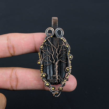 Black Tourmaline Gemstone Pendant