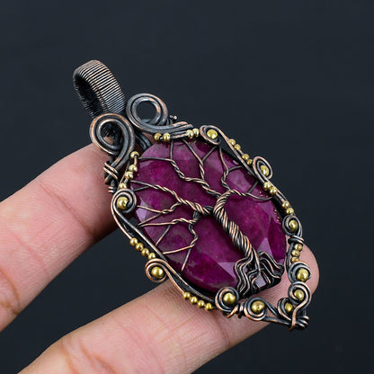 Kashmir Red Ruby Gemstone Pendant