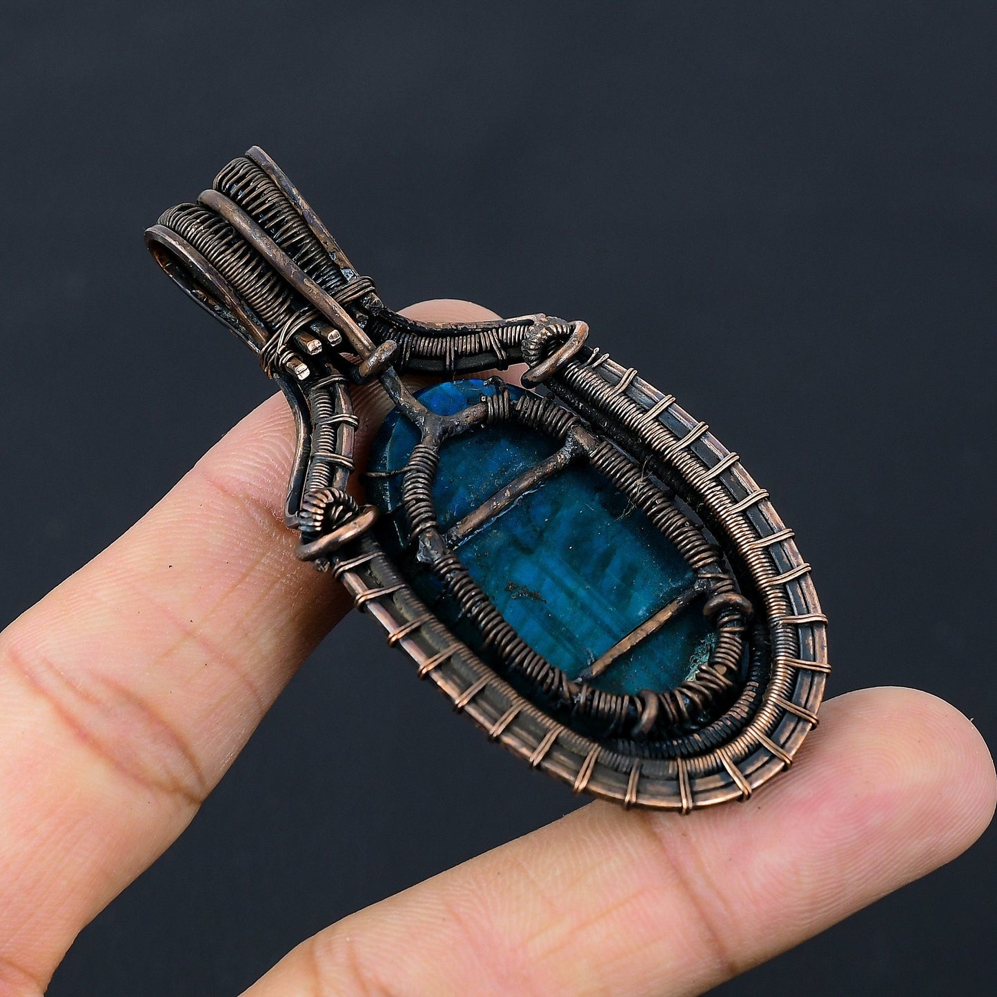 Blue Labradorite Gemstone Pendant