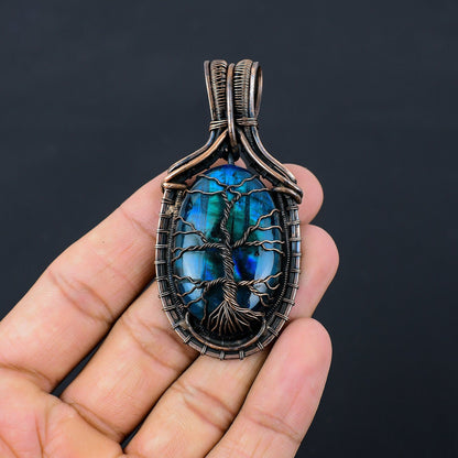 Blue Labradorite Gemstone Pendant