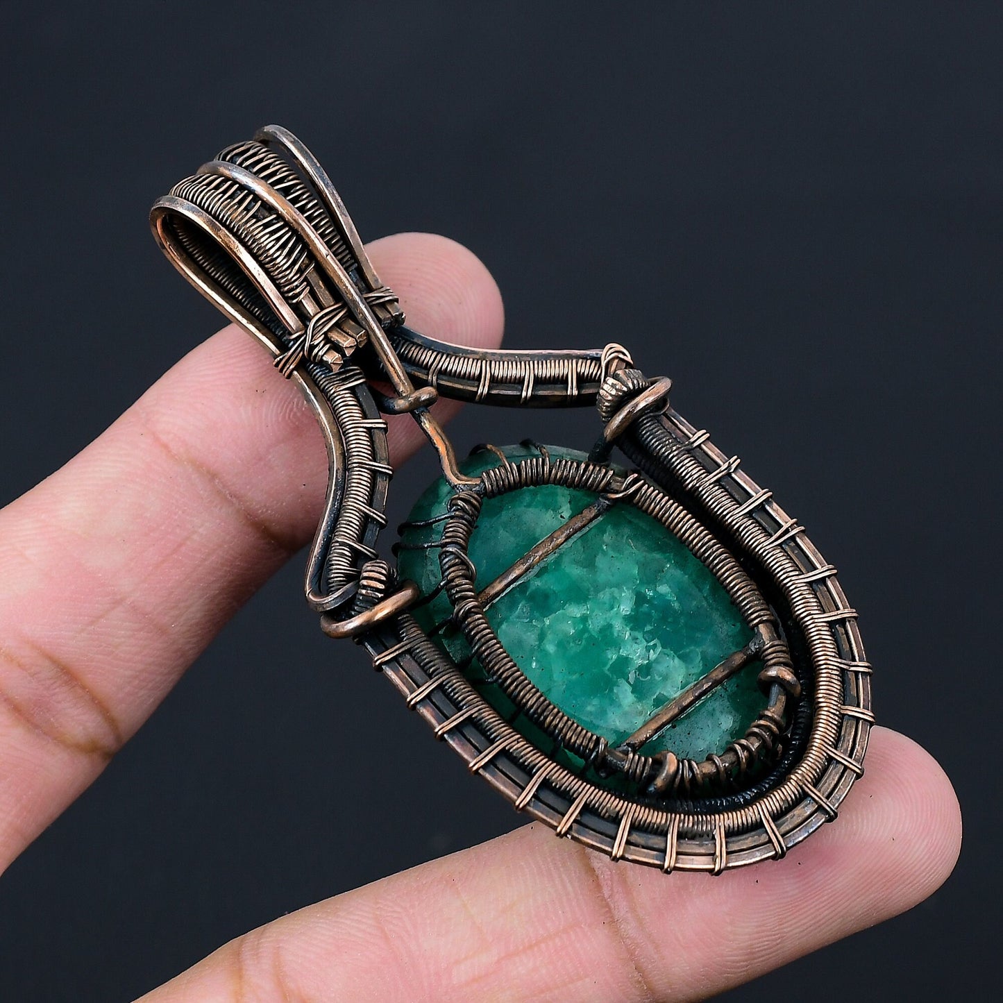 Green Emerald Gemstone Pendant