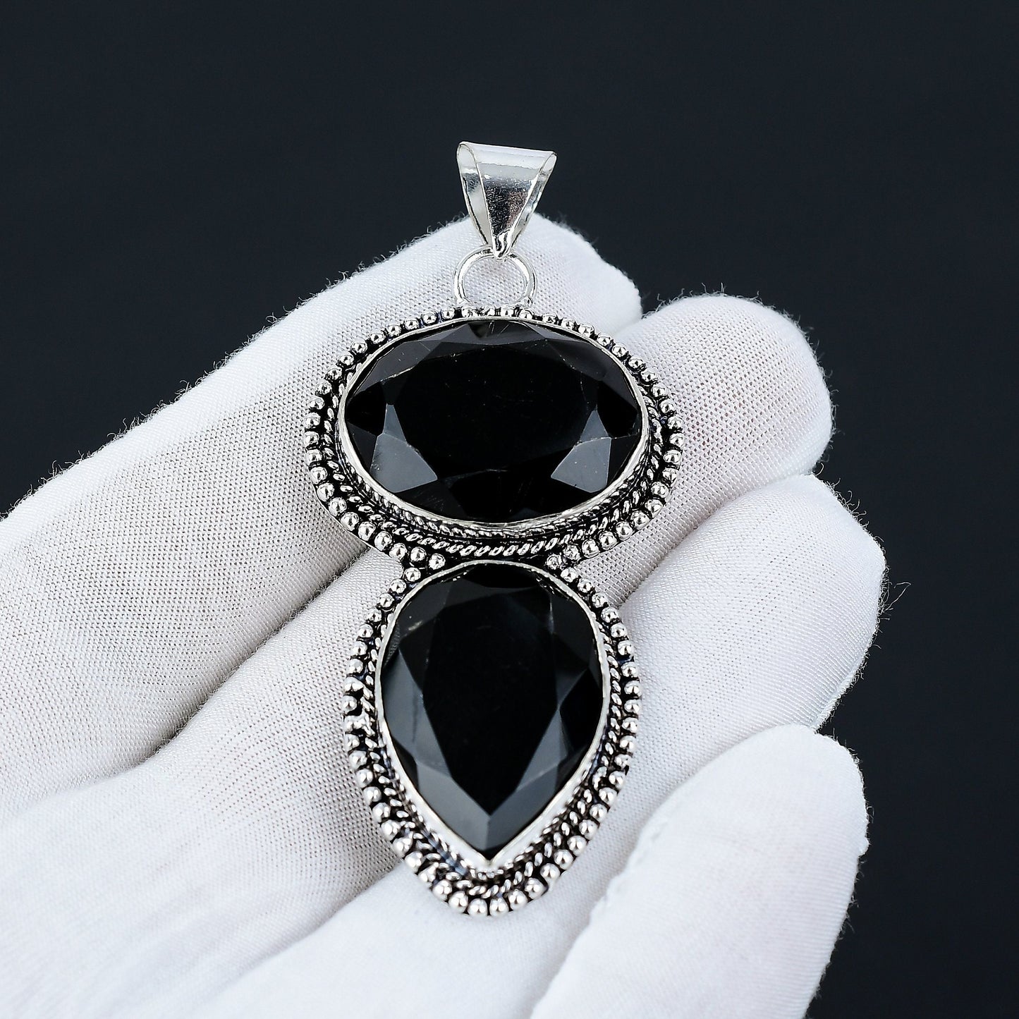 Black Spinel Gemstone Pendant