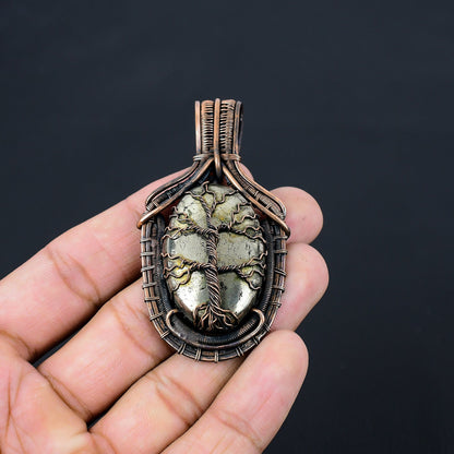 Golden Pyrite Gemstone Pendant