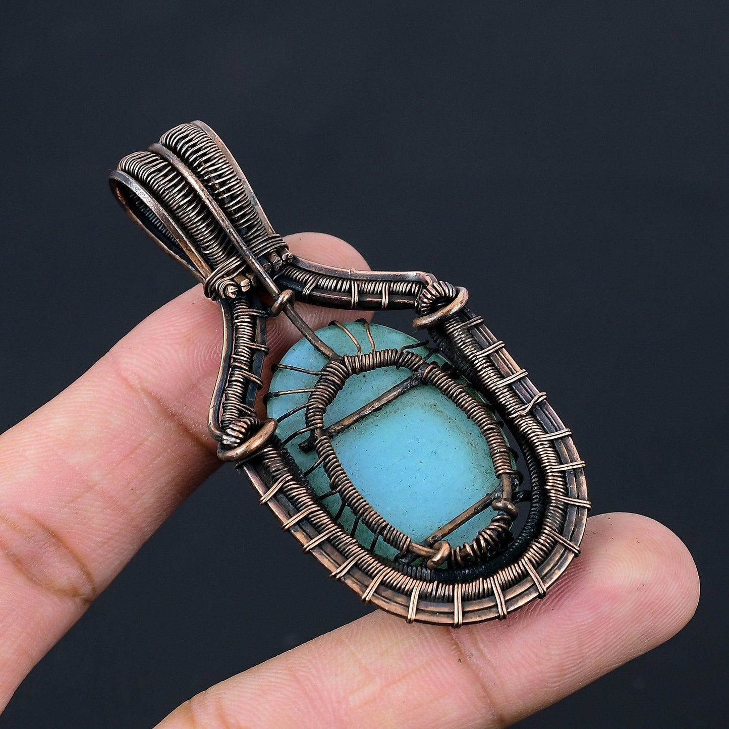 Blue Triplet Opal Gemstone Pendant