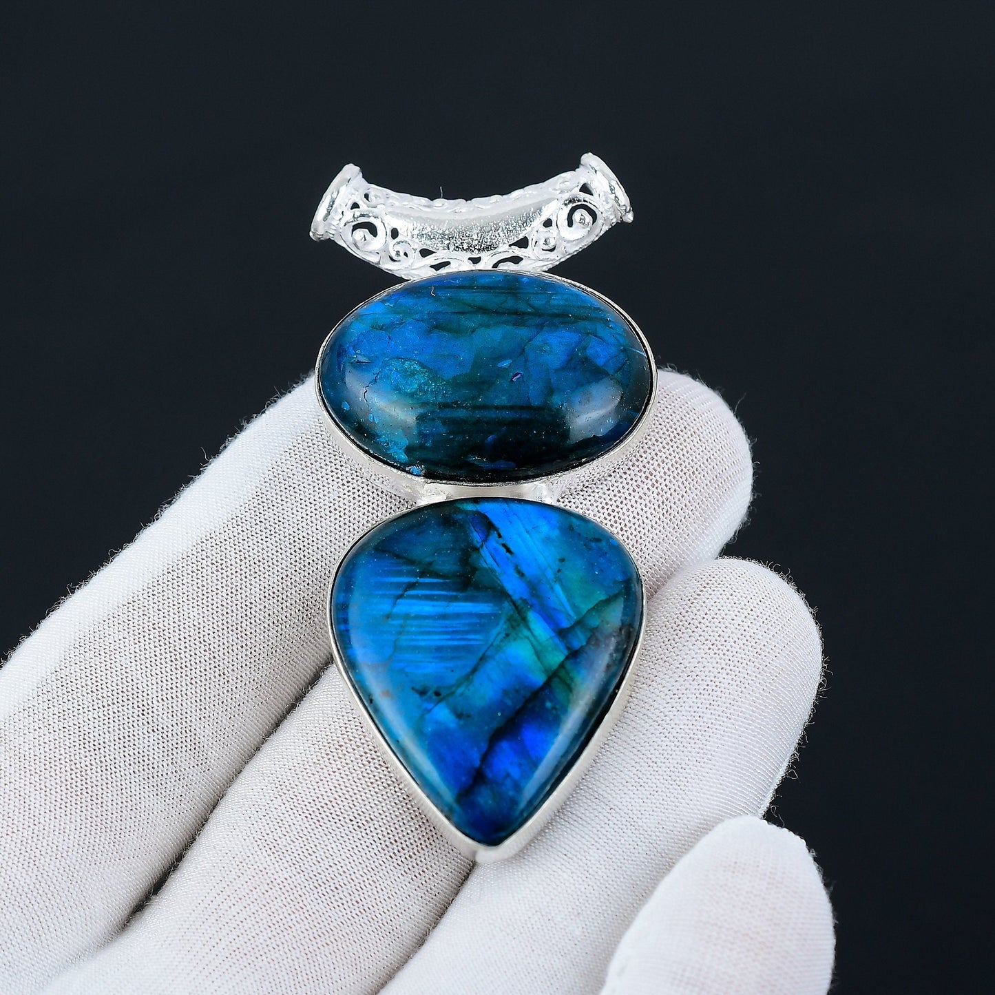 Blue Labradorite Gemstone Pendant