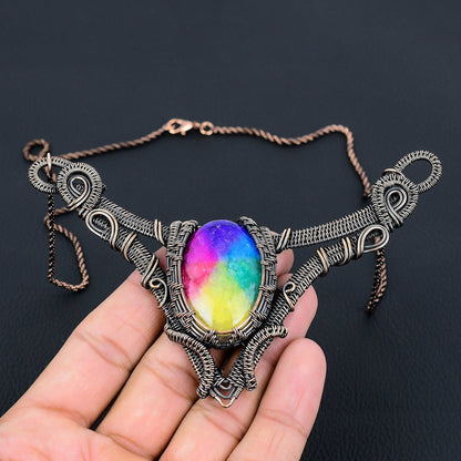 Rainbow Solar Quartz Gemstone Necklace
