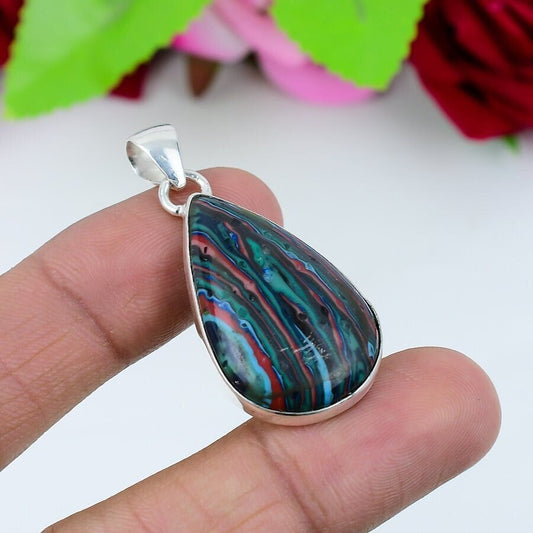 Rainbow Calsilica Gemstone Pendant