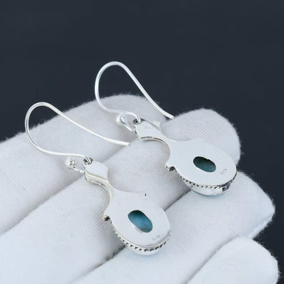 Blue Larimar Gemstone Earrings