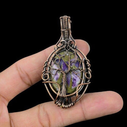 Purple Charoite Gemstone Pendant