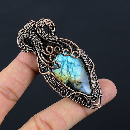 Blue Labradorite Gemstone Pendant
