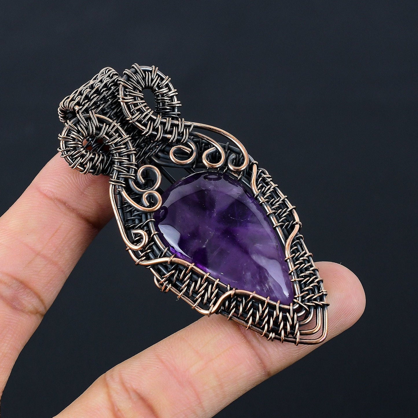 Purple Star Amethyst Gemstone Pendant