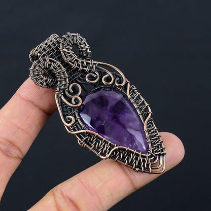Purple Star Amethyst Gemstone Pendant