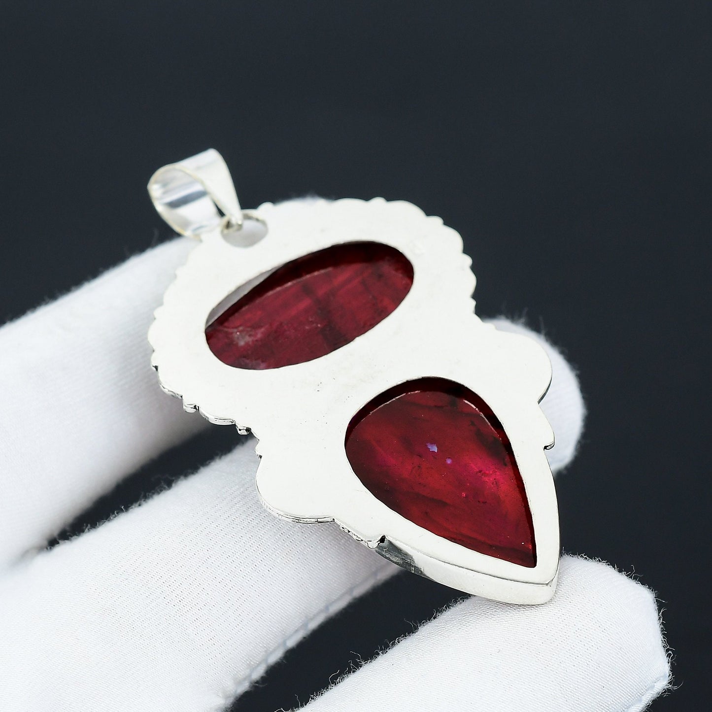 Red Labradorite Gemstone Pendant
