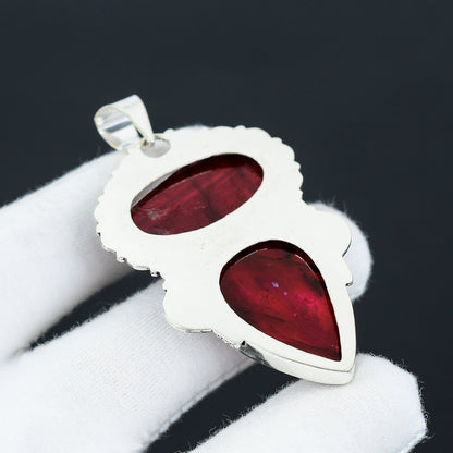 Red Labradorite Gemstone Pendant