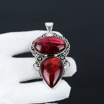 Red Labradorite Gemstone Pendant