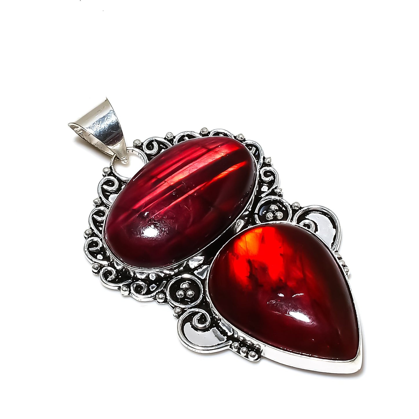 Red Labradorite Gemstone Pendant