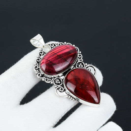 Red Labradorite Gemstone Pendant
