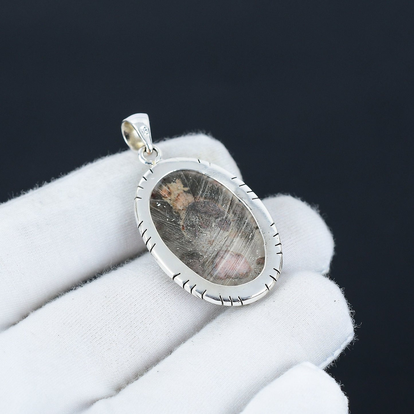 Multicolor Leopard Skin Jasper Gemstone Pendant