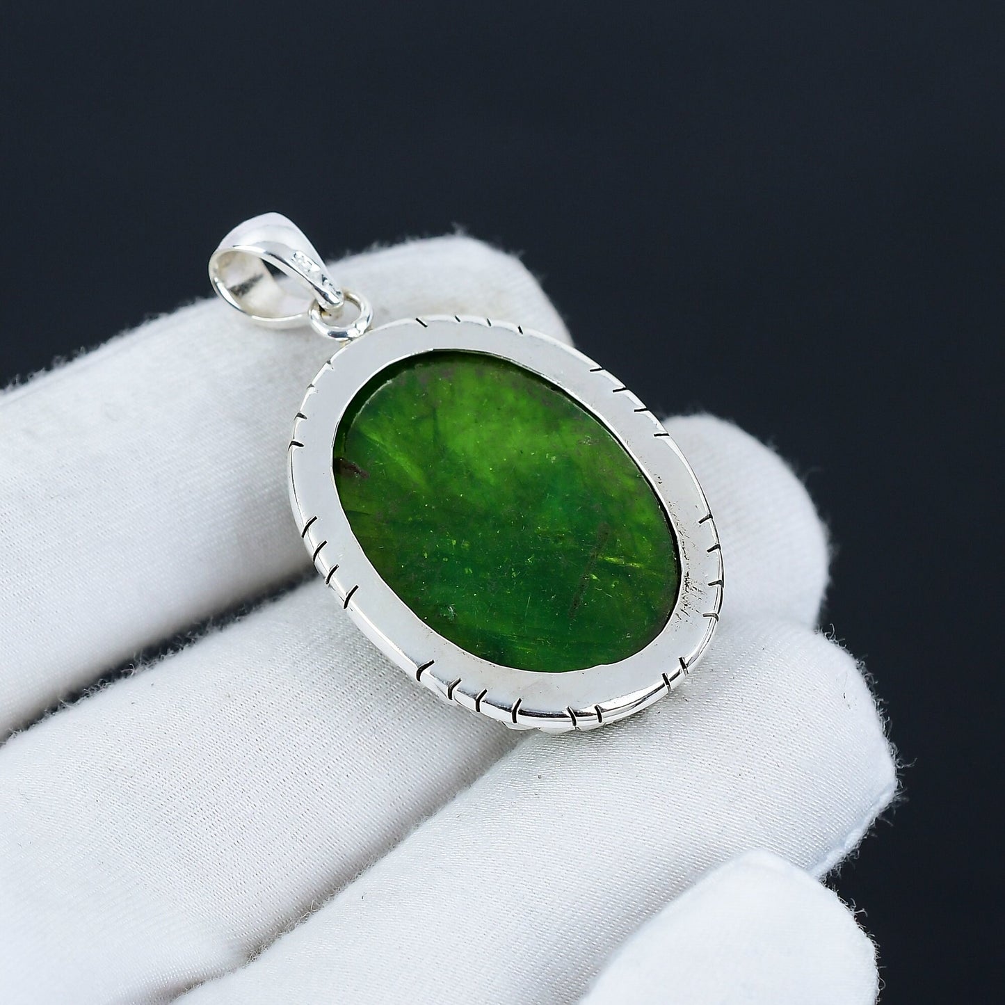 Green Labradorite Gemstone Pendant
