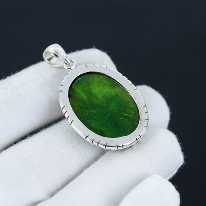 Green Labradorite Gemstone Pendant