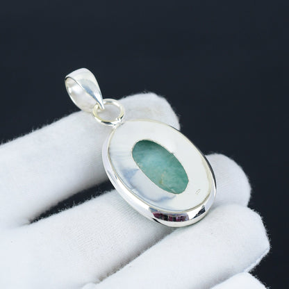 Blue-Green Amazonite Gemstone Pendant