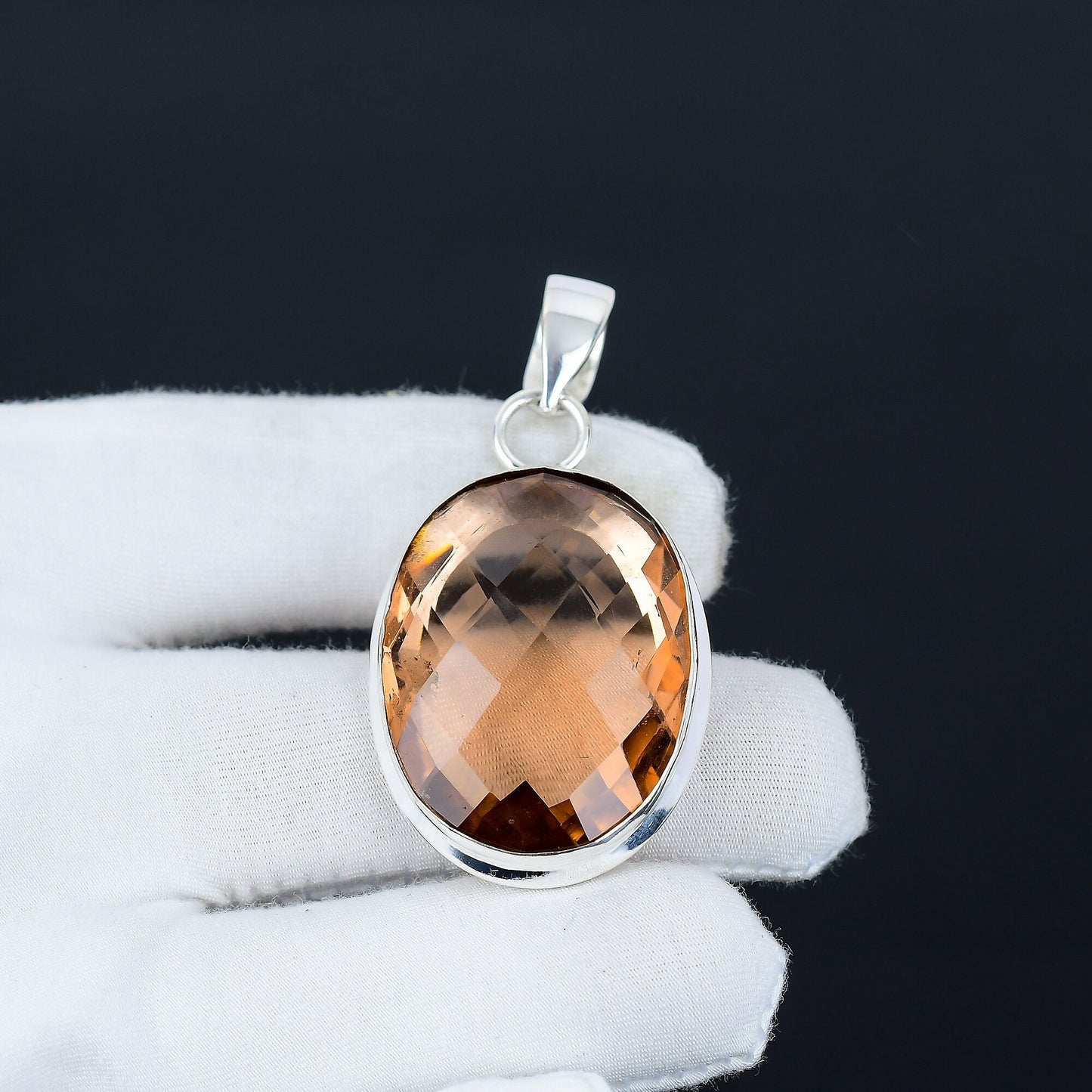Peach Morganite Gemstone Pendant