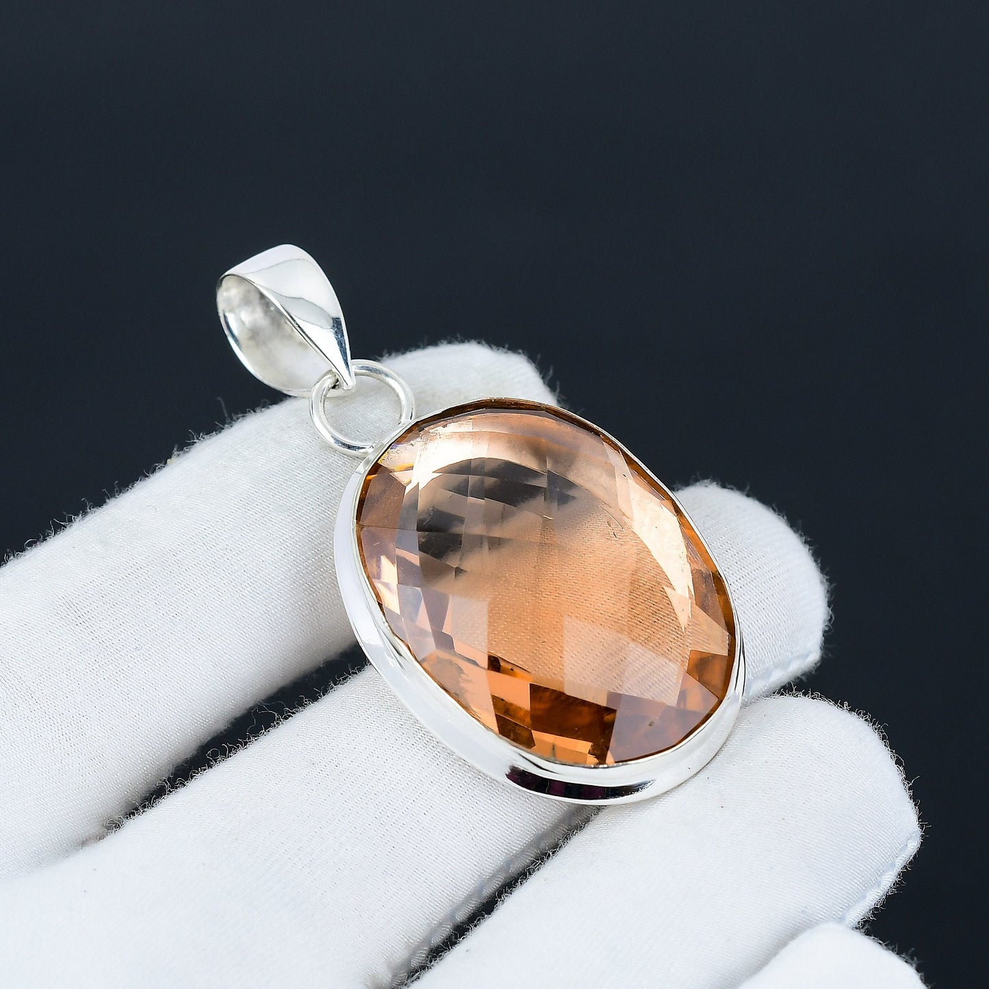 Peach Morganite Gemstone Pendant