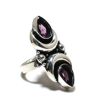 Purple Amethyst Sterling Silver Ring