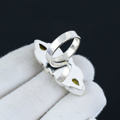 Yellow Citrine Gemstone Ring
