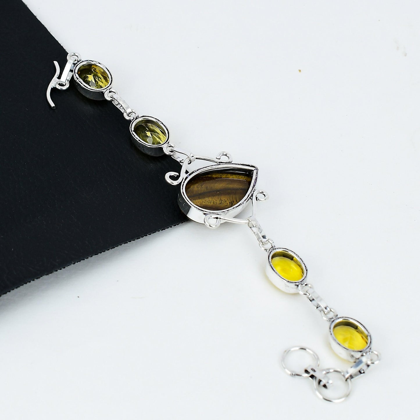 Golden Tiger Eye & Yellow Citrine Gemstone Bracelet