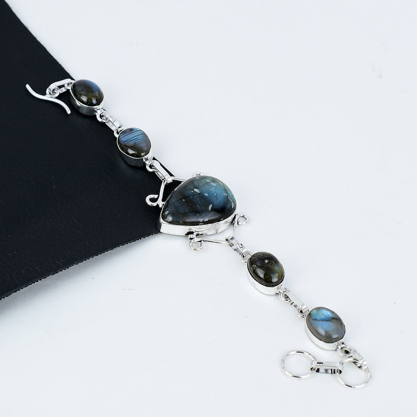 Blue Labradorite Sterling Silver Bracelet