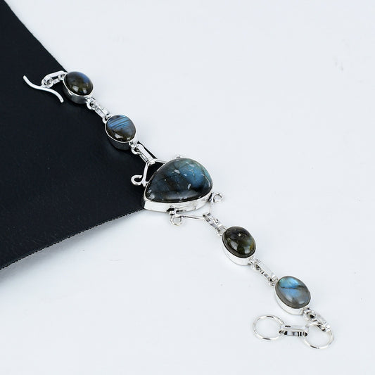 Blue Labradorite Sterling Silver Bracelet