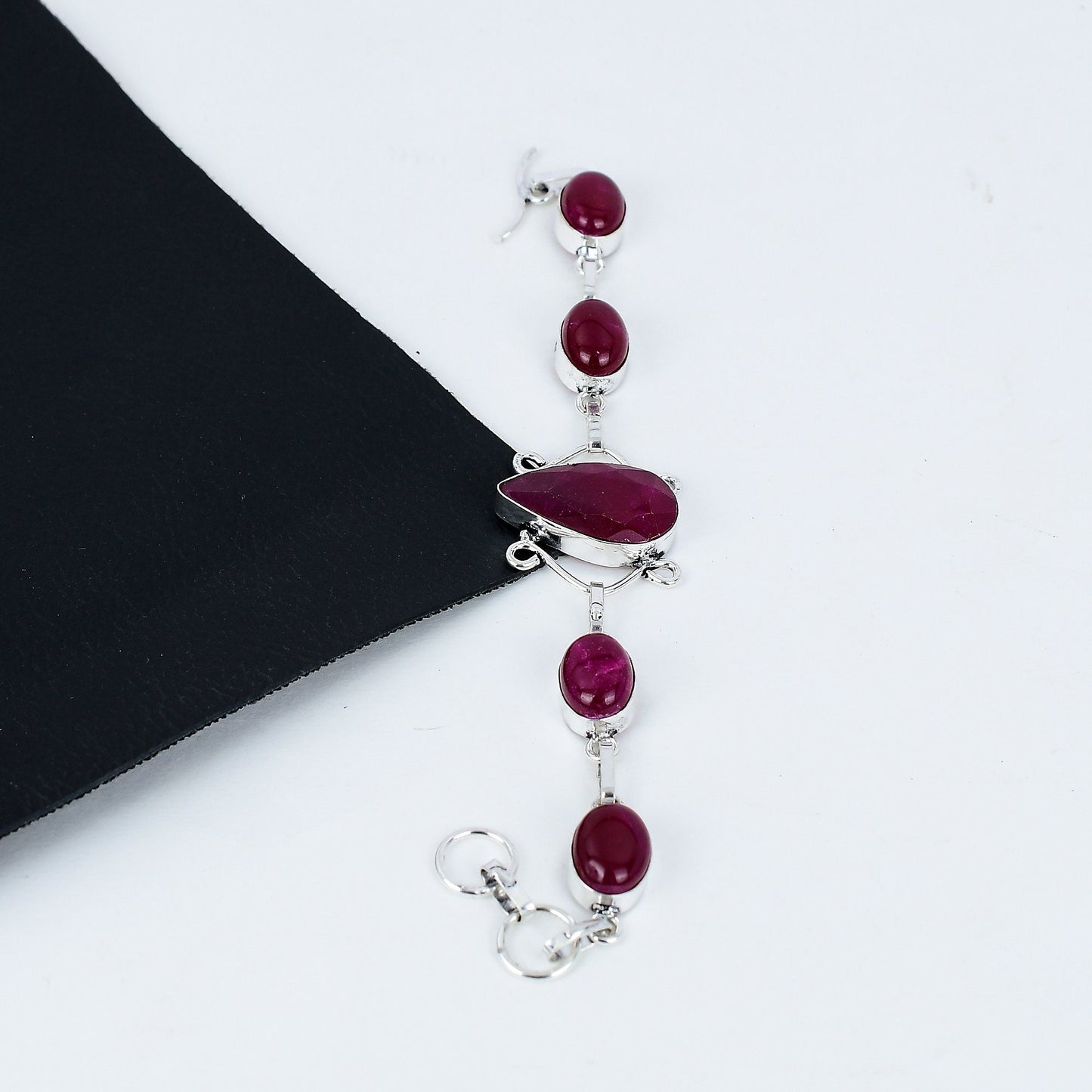Red Ruby Gemstone Bracelet