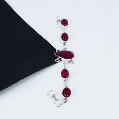 Red Ruby Gemstone Bracelet