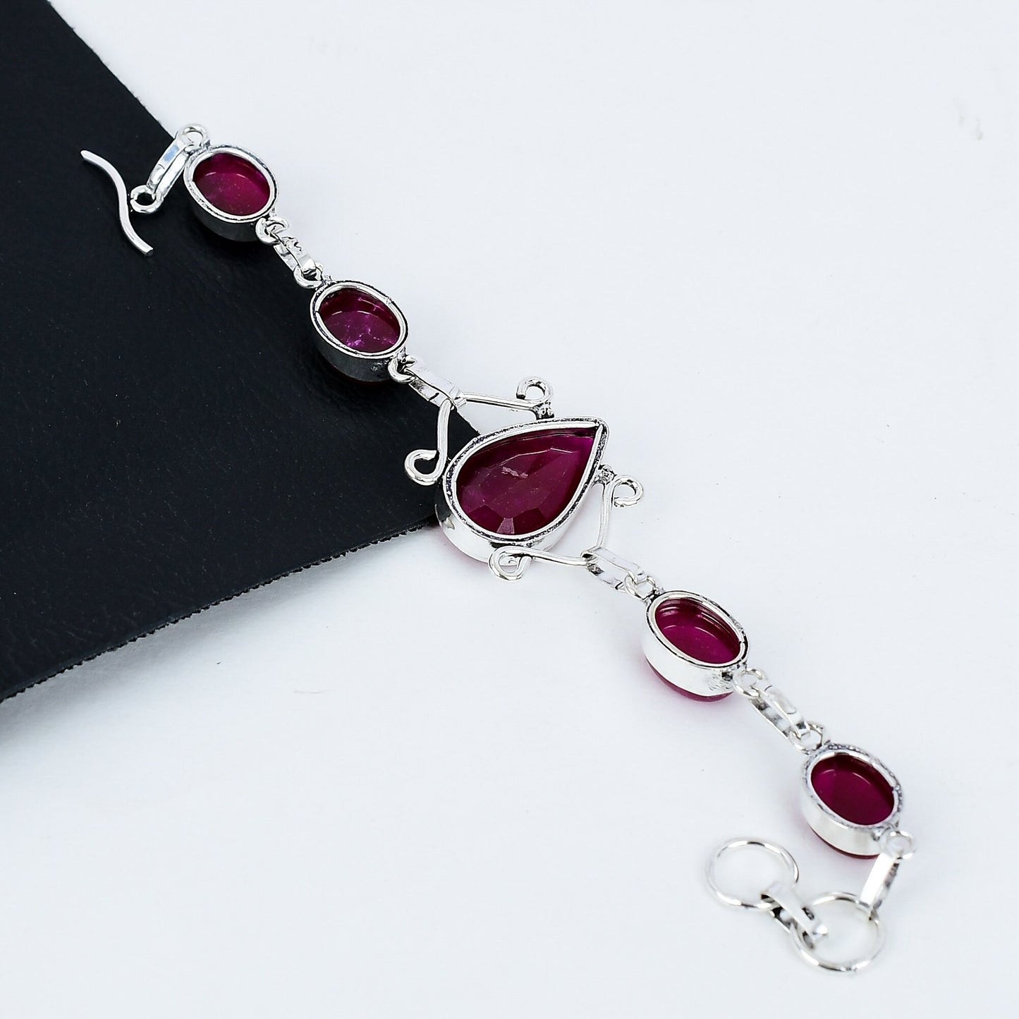 Red Ruby Gemstone Bracelet