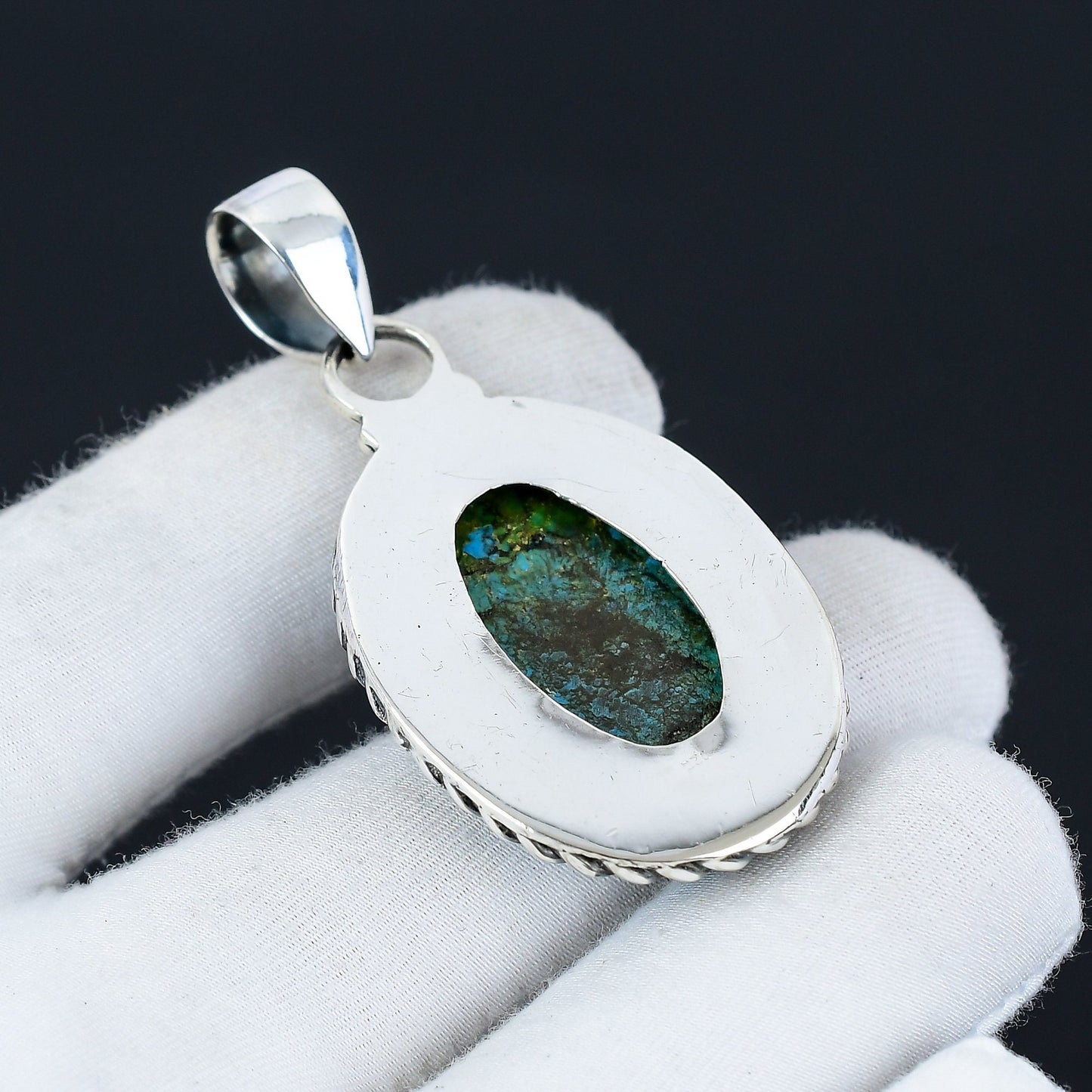 Turquoise Gemstone Sterling Silver Pendant