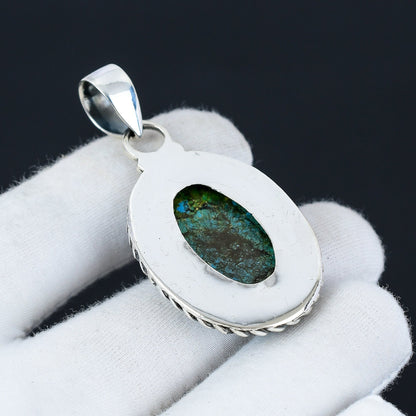 Turquoise Gemstone Sterling Silver Pendant