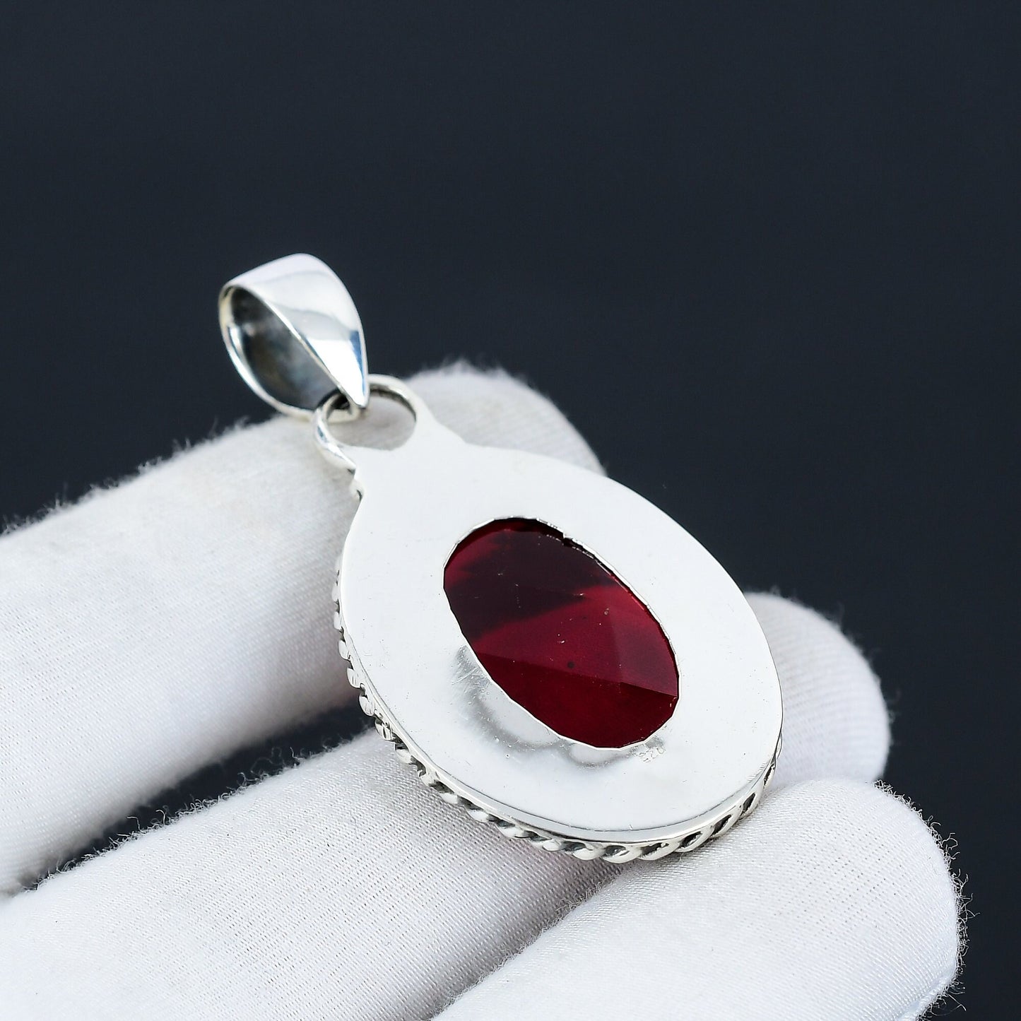 Red Garnet Gemstone Pendant