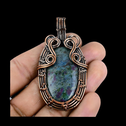 Blue Ruby Kyanite Gemstone Pendant