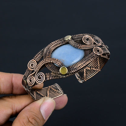 Blue Angelite Gemstone Bracelet