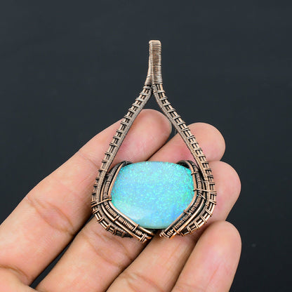 Multicolor Australian Triplet Opal Gemstone Pendant