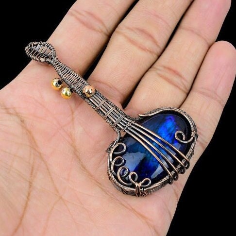 Blue Labradorite Gemstone Pendant