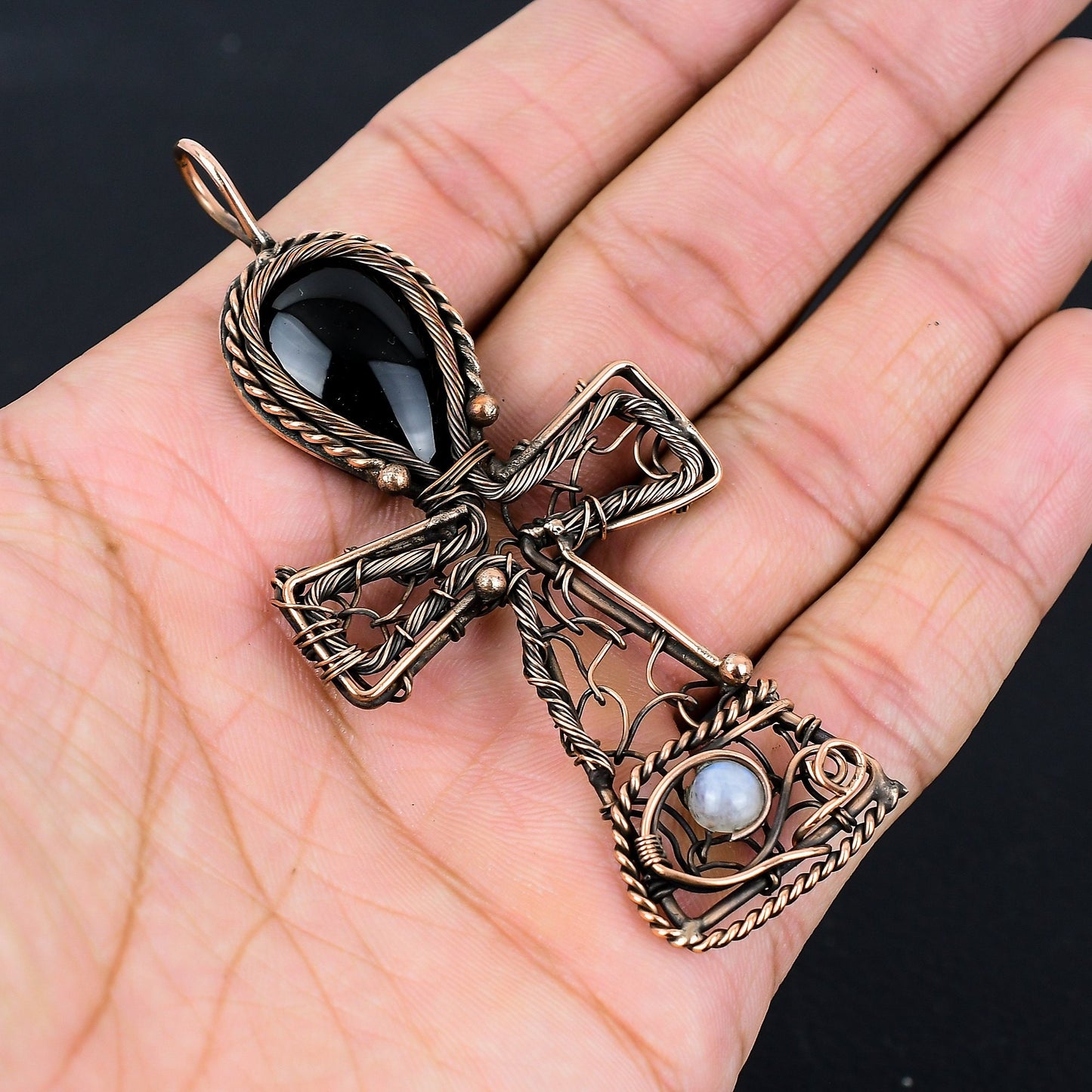 Black Obsidian Gemstone Pendant