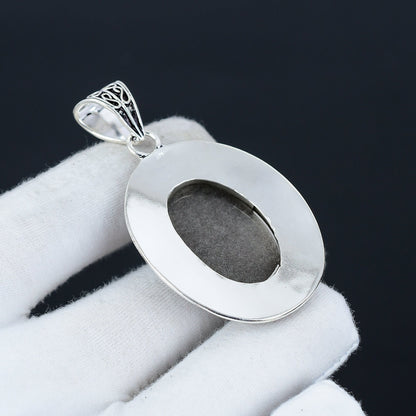 Silver Sheen Obsidian Gemstone Pendant